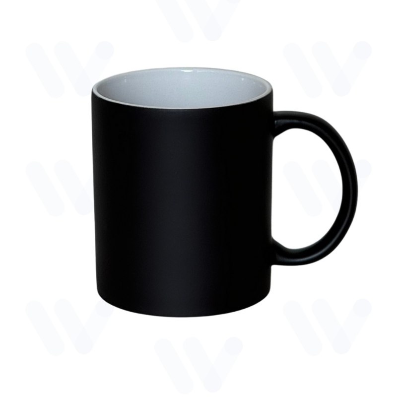 Caneca Mágica em Cerâmica para Sublimação Preta Fosca