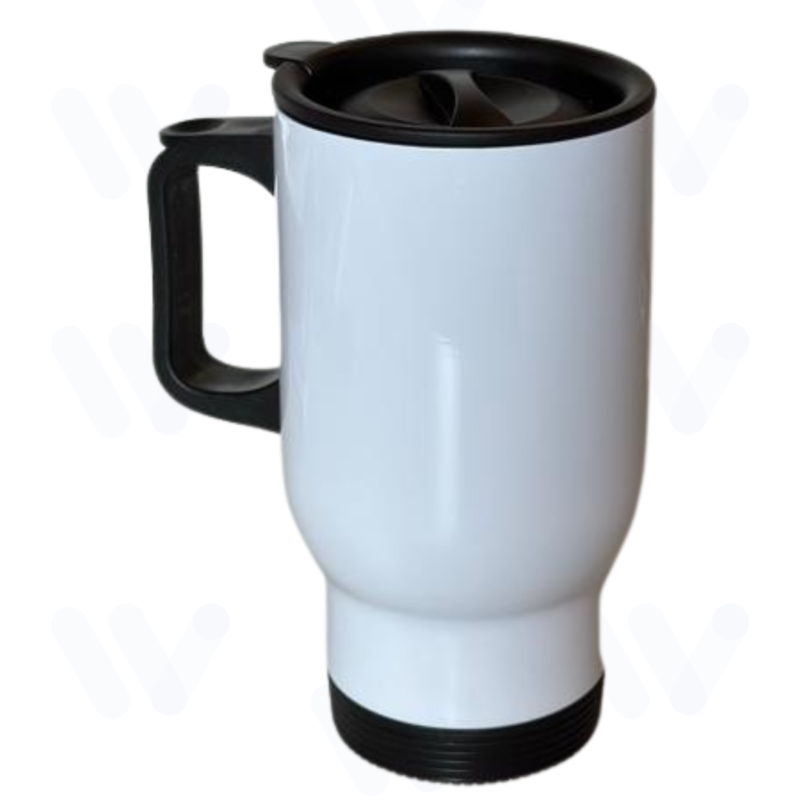 Caneca automotiva Aço Inox Branca
