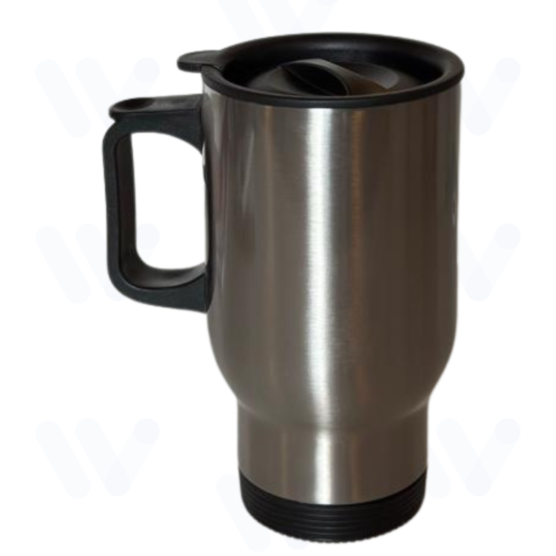 Caneca automotiva Aço Inox Prata